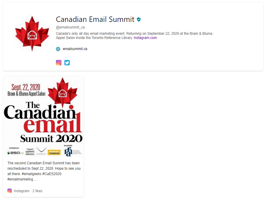 Bing Page image for Canadian Email Summit